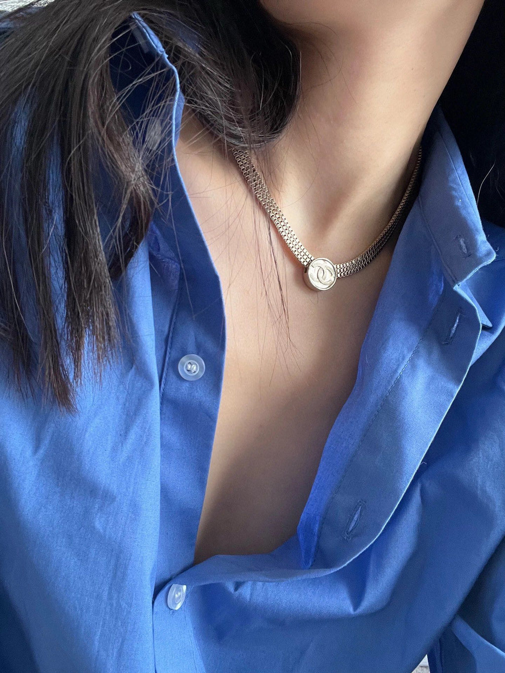 Chanel Choker Chain Necklace