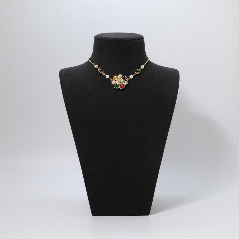 Chanel Color Crystal Choker Necklace