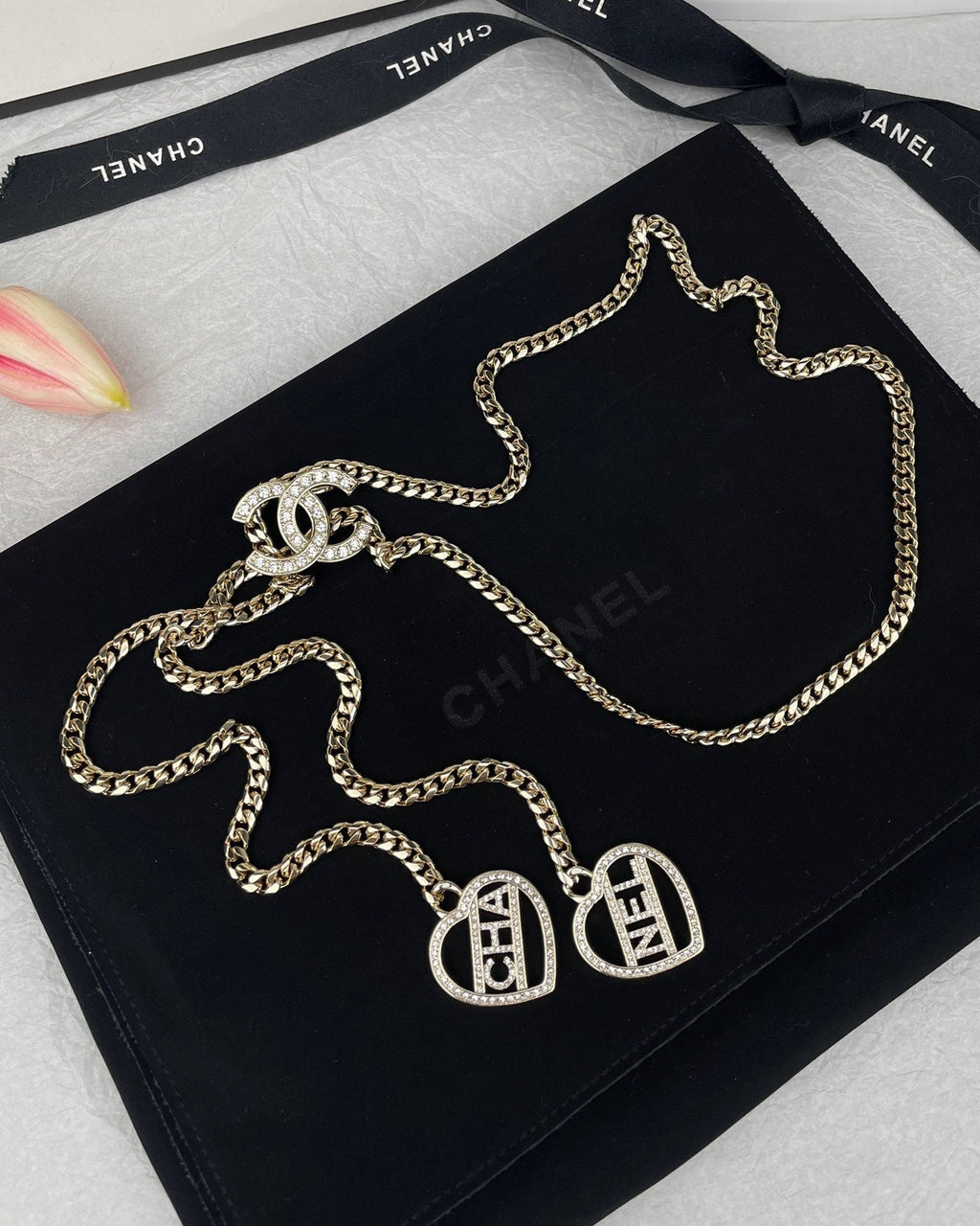 Chanel Heart Chain Necklace