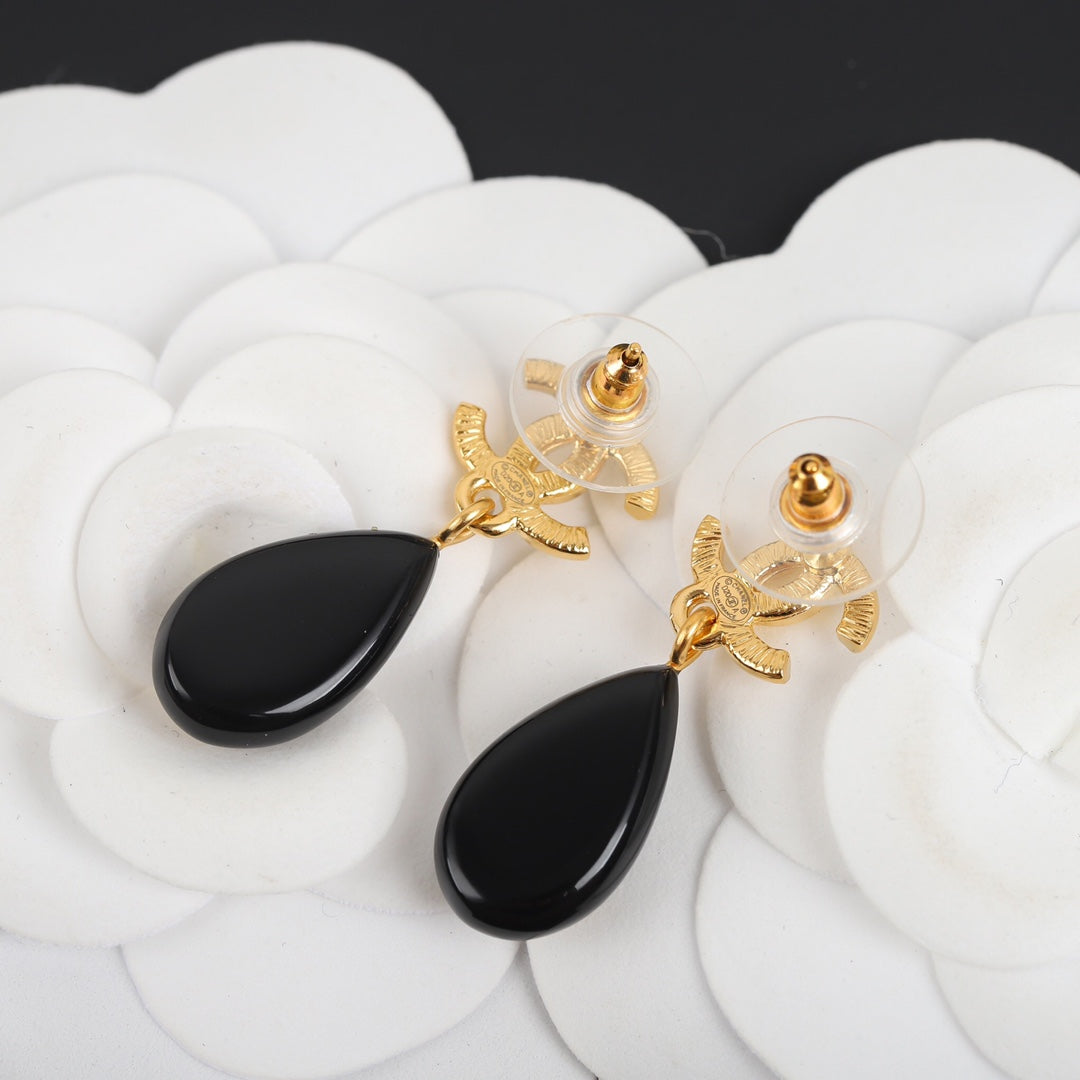 Chanel Camellia Pendant Earrings - 18K Yellow Gold