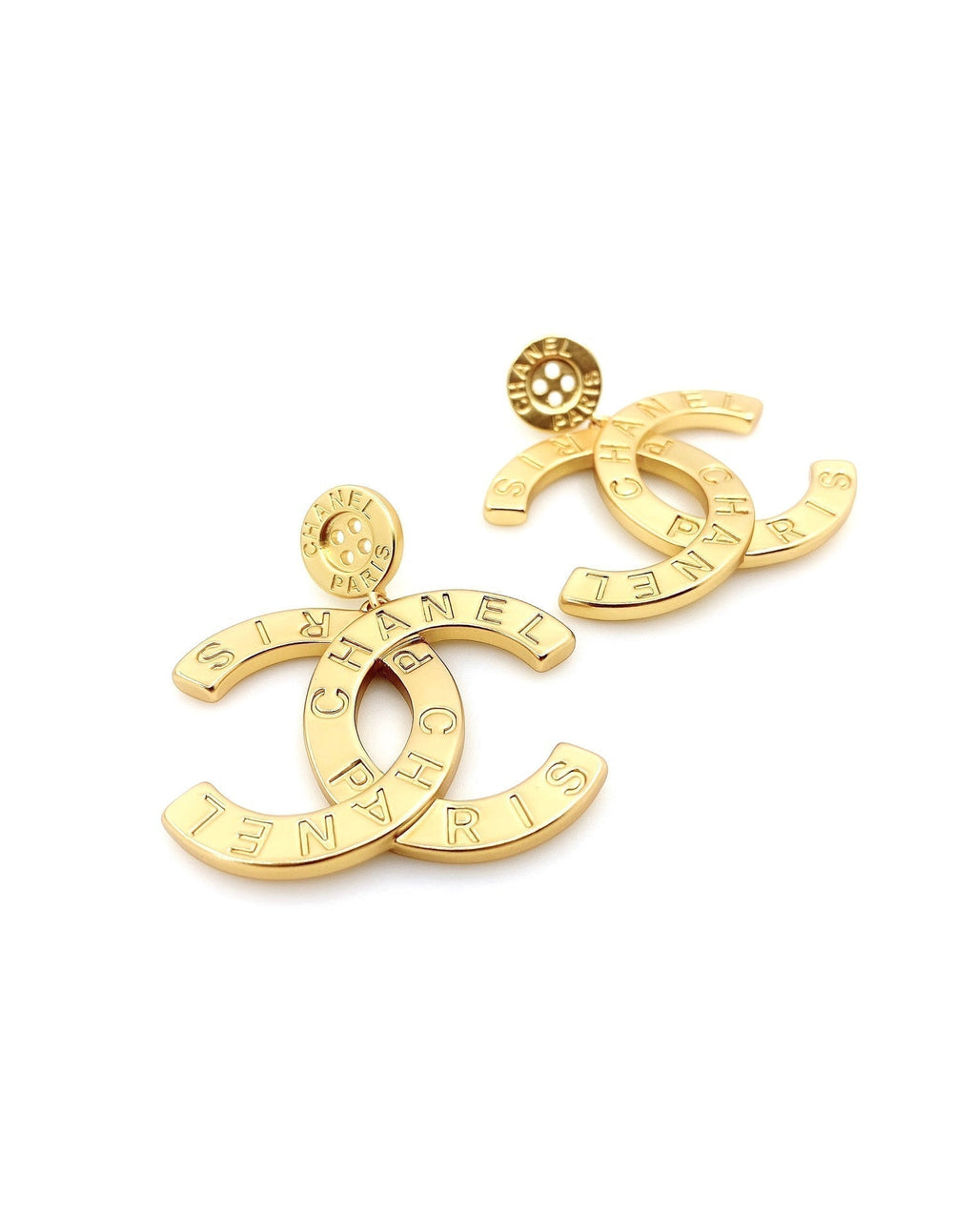 Chanel Drop Pendant Earrings - 18K Yellow Gold