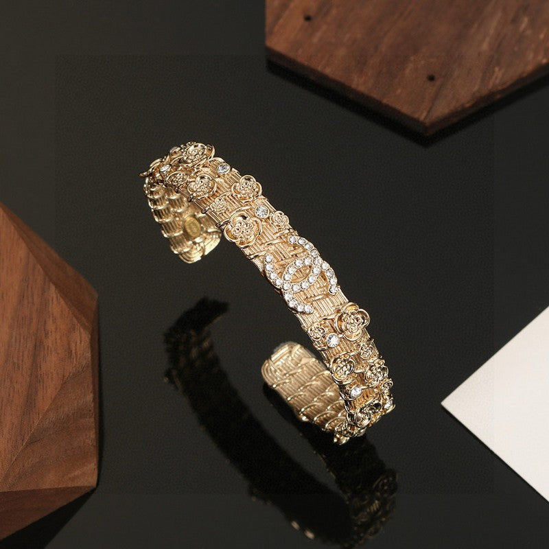 Chanel Flower Diamond Cuff Bracelet