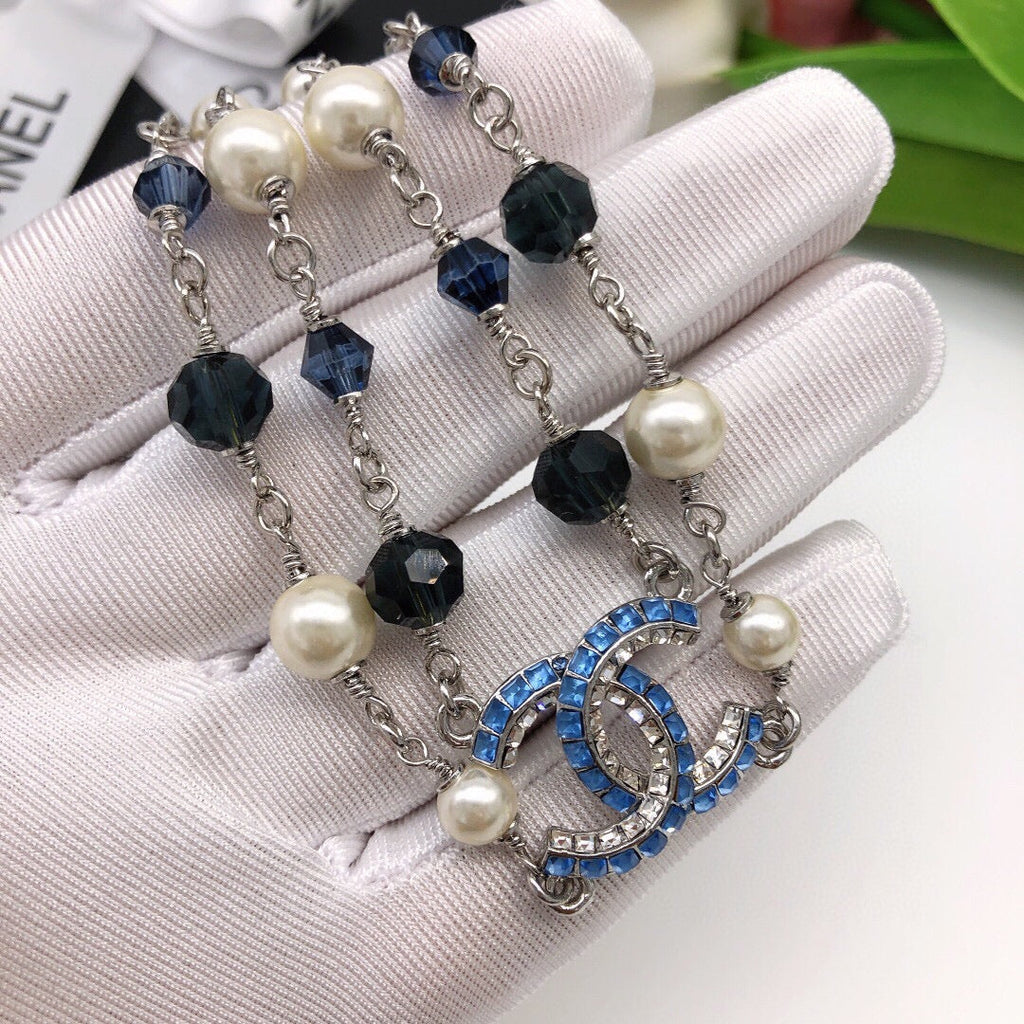 Chanel Blue Resin Necklace