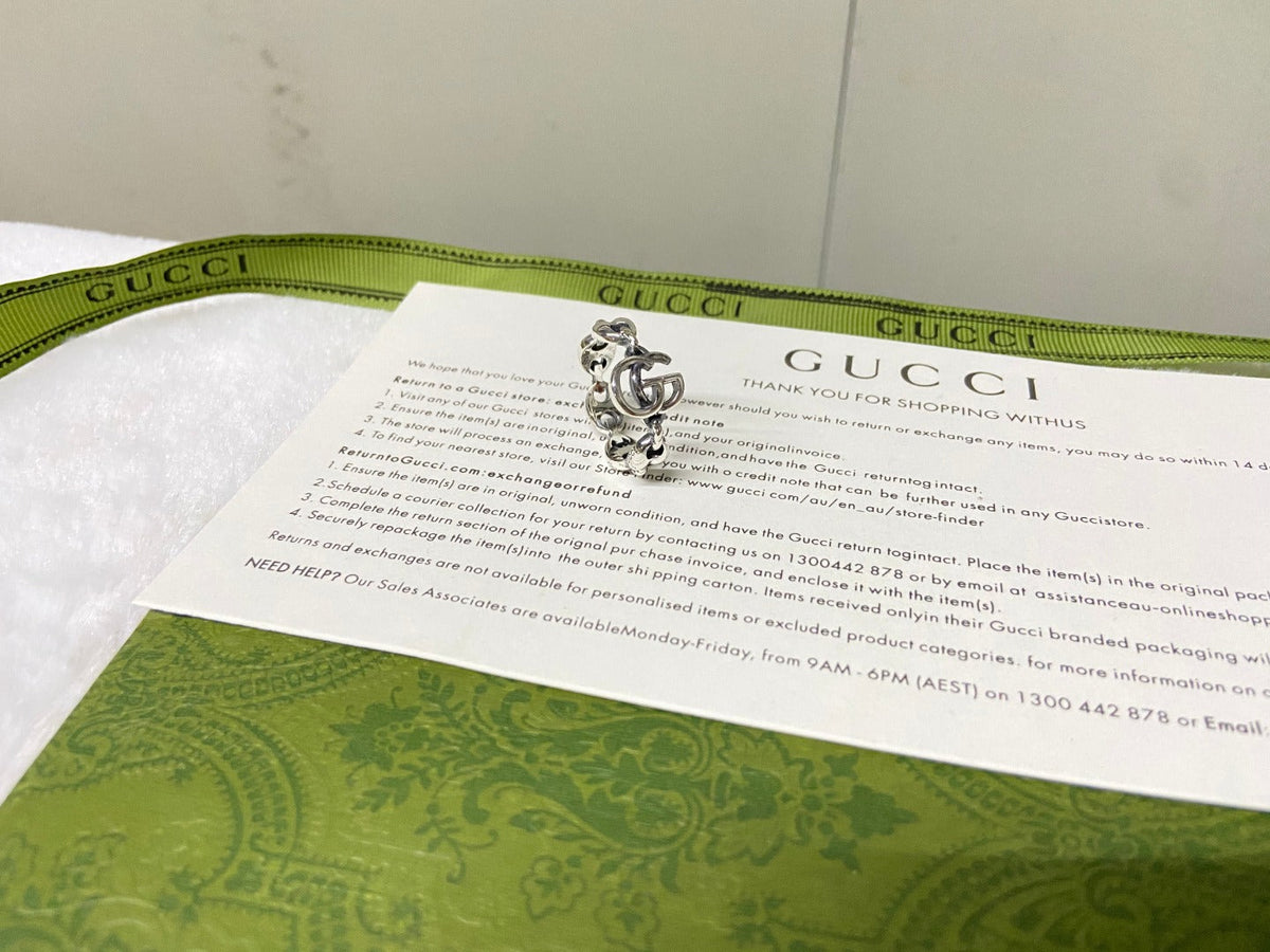 Gucci Double G Interlocking G Chain Ring