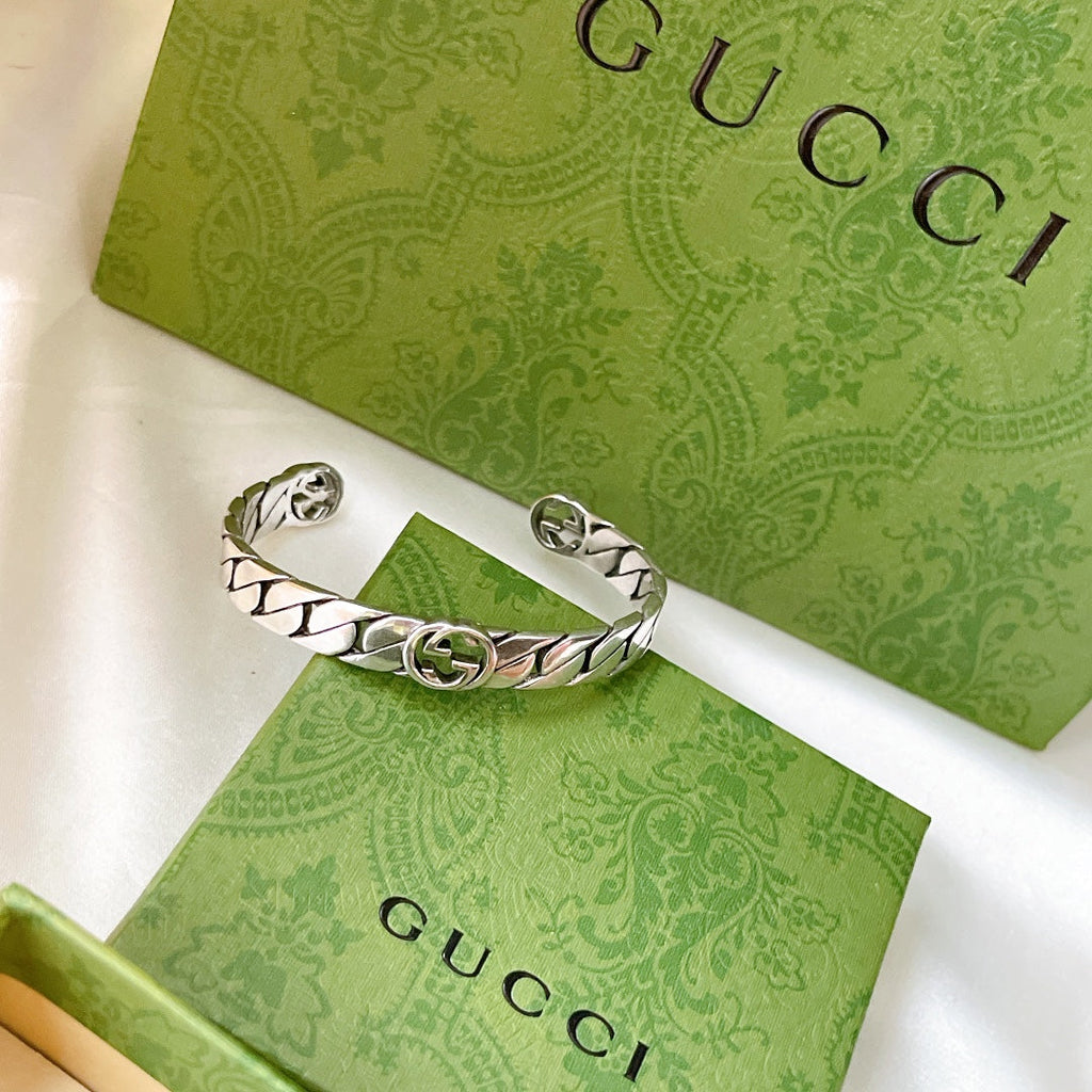 Gucci Double G Interlocking G Rigid Bracelet