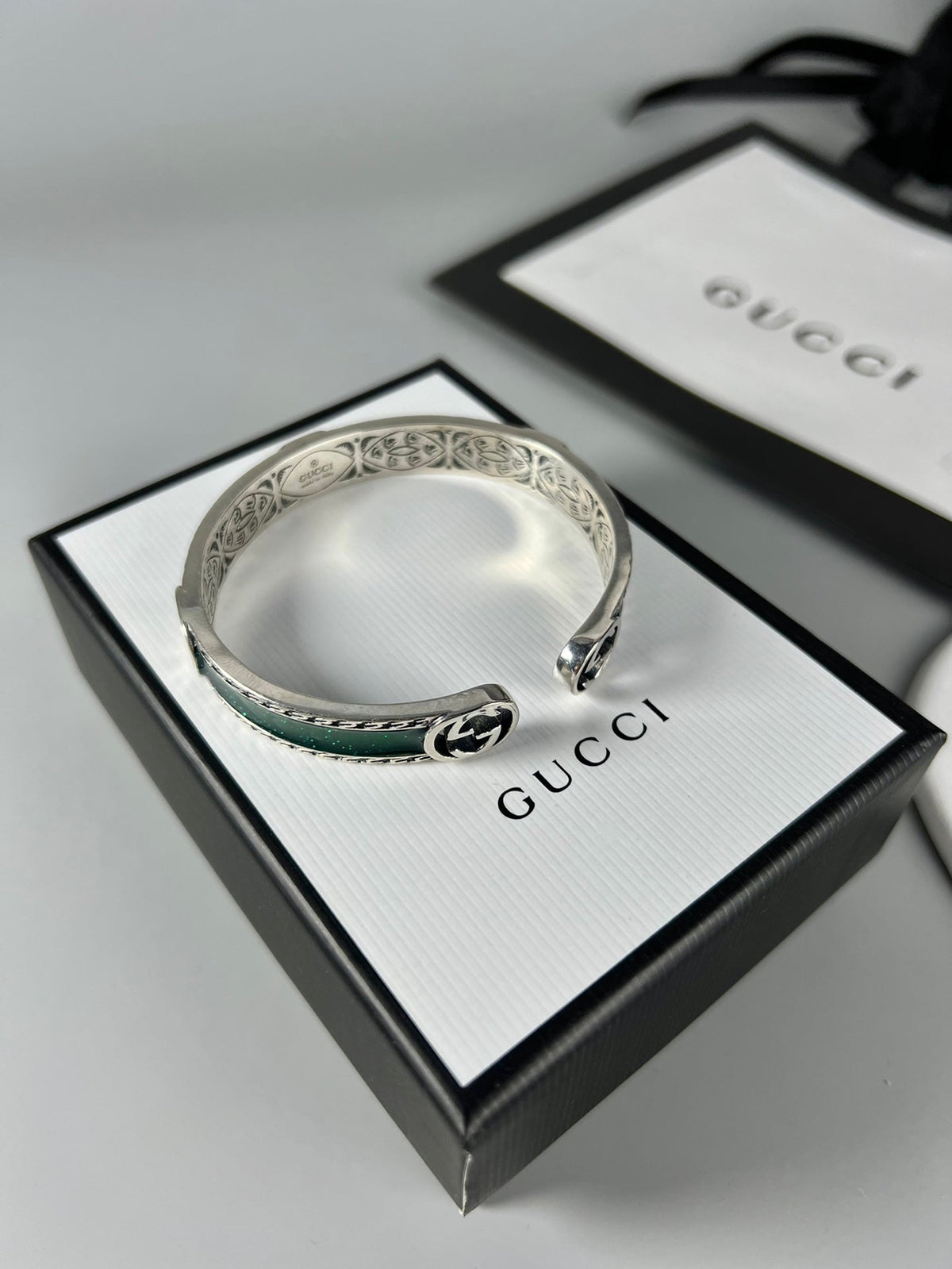 Gucci Double G Interlocking G Bangle Wide Bracelet