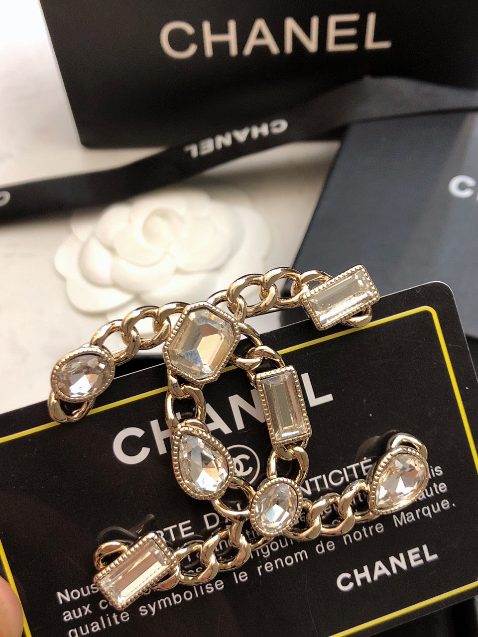 Chanel Crystals Strass Brooch