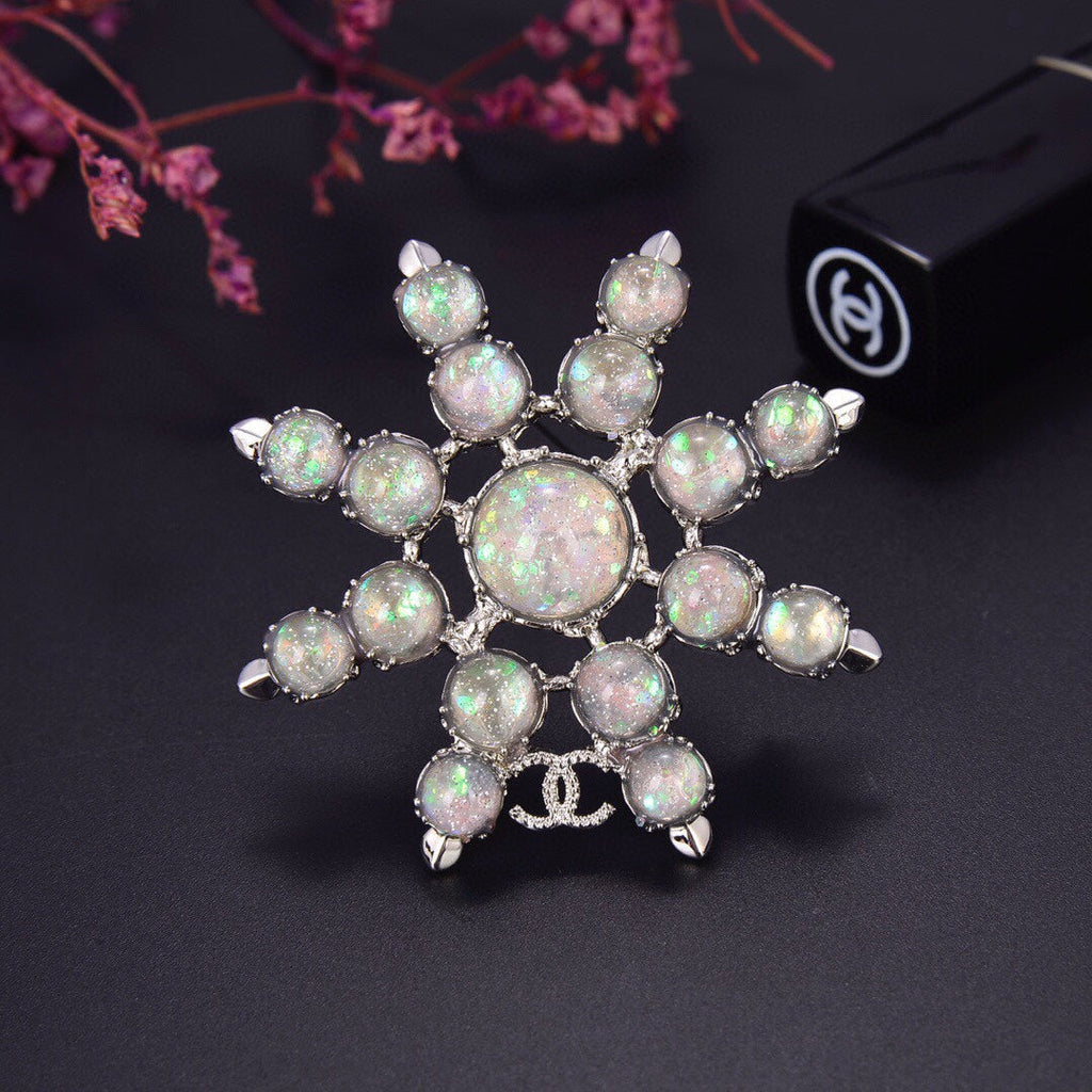 Chanel Flower Crystal Brooch