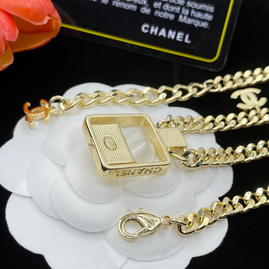 Chanel Bag Pendant Chain Necklace