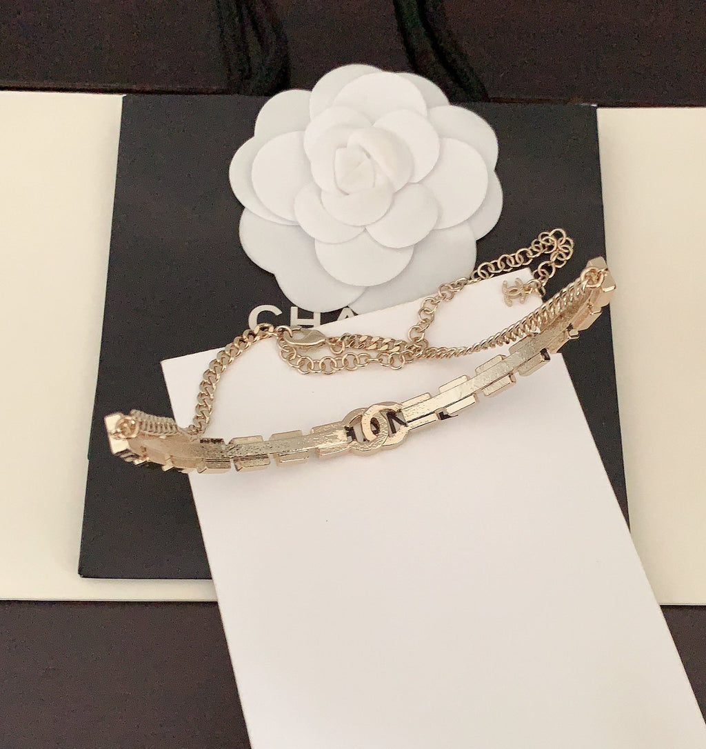 Chanel Gray Crystal Necklace