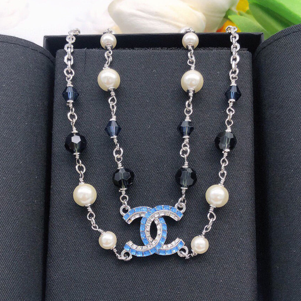 Chanel Blue Resin Necklace