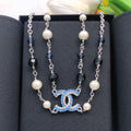 Chanel Blue Resin Necklace