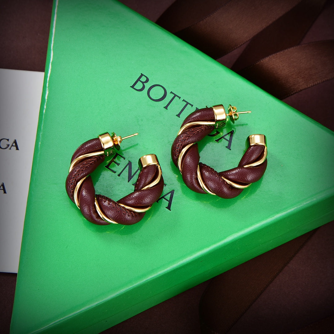 Bvlgari Brown Earrings - 18K Yellow Gold