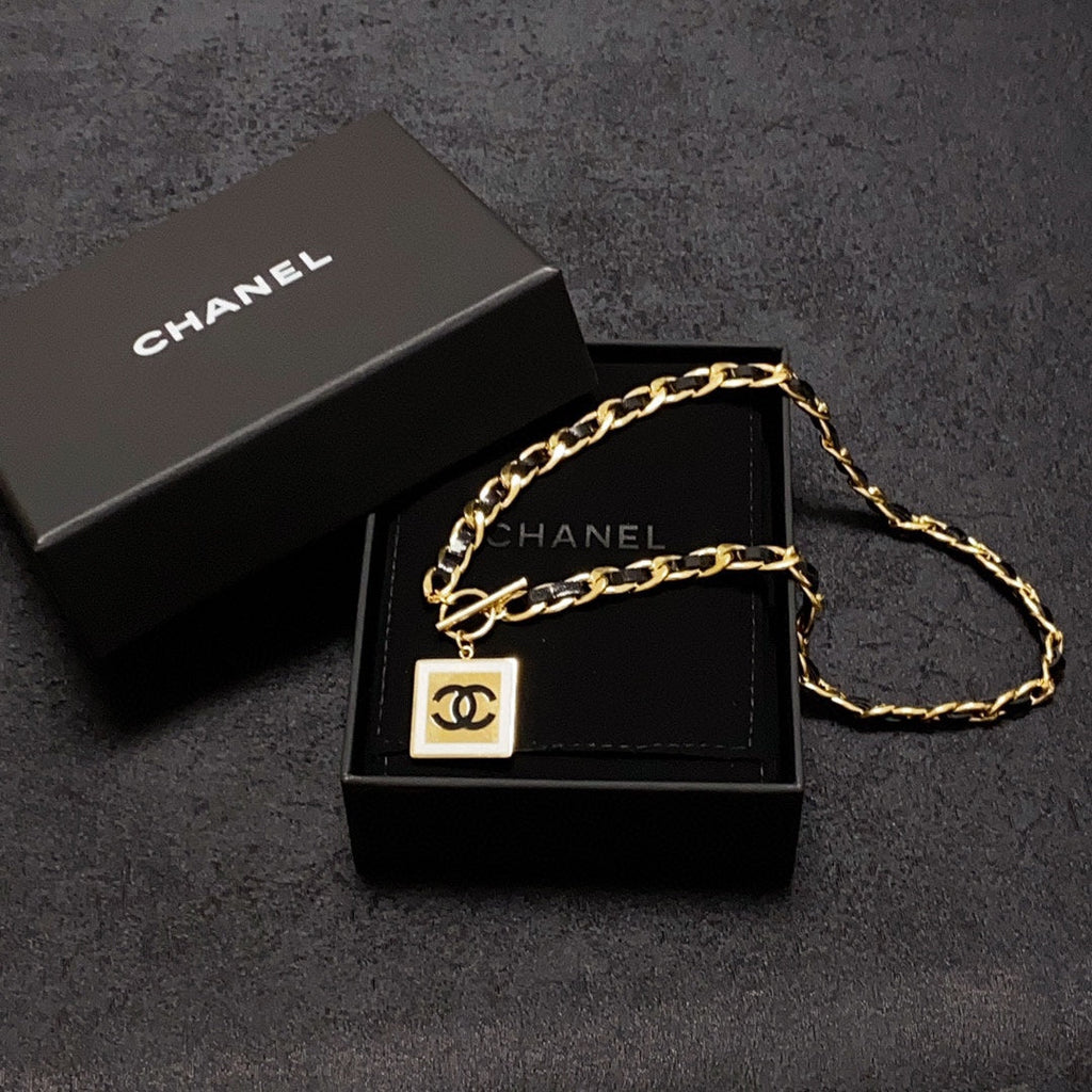 Chanel Leather Choker Necklace