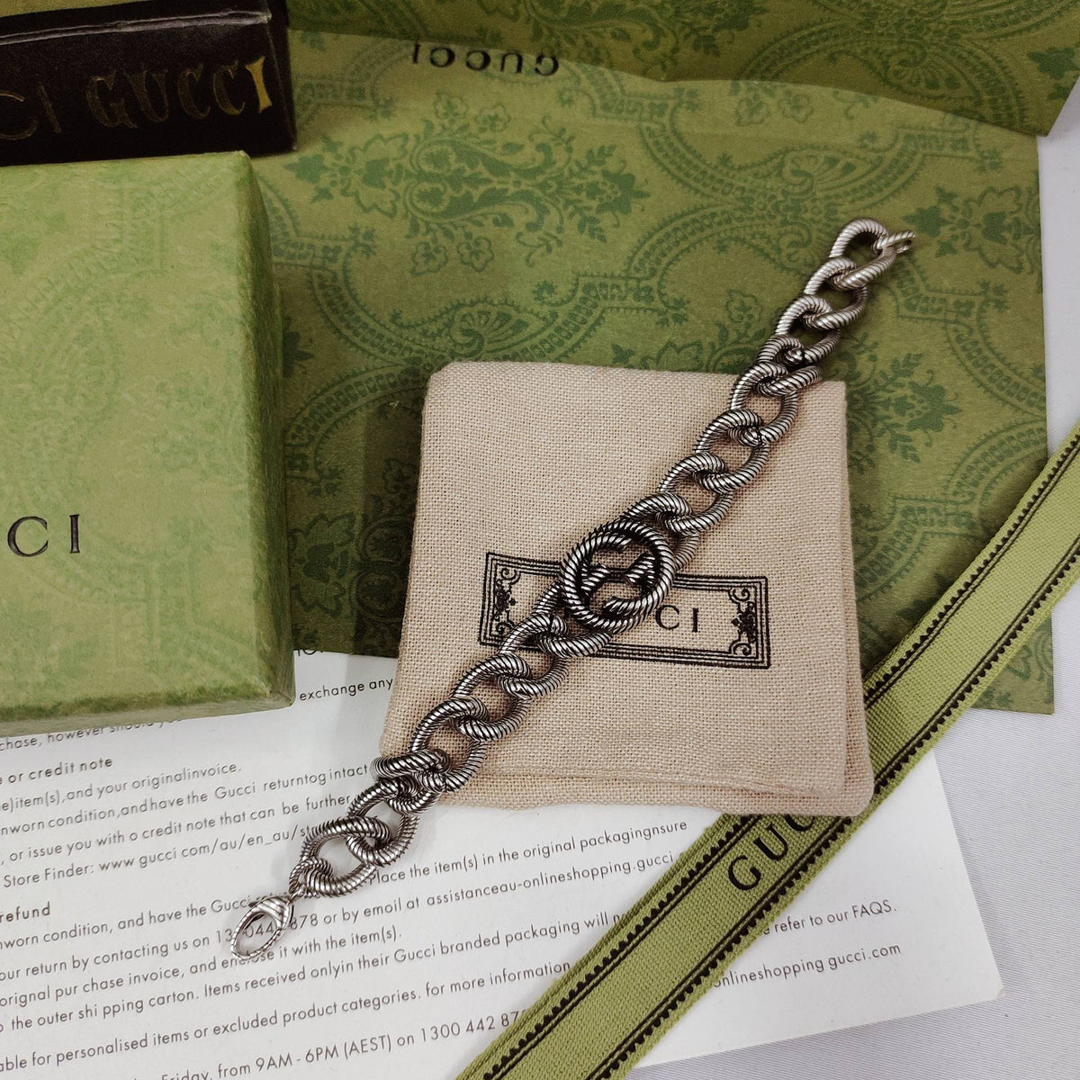 Gucci Double G Interlocking G Bracelet