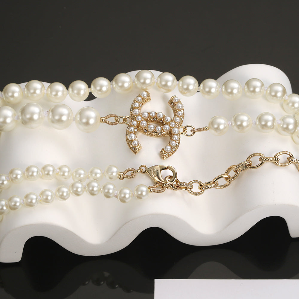 Chanel Long Pearl Necklace