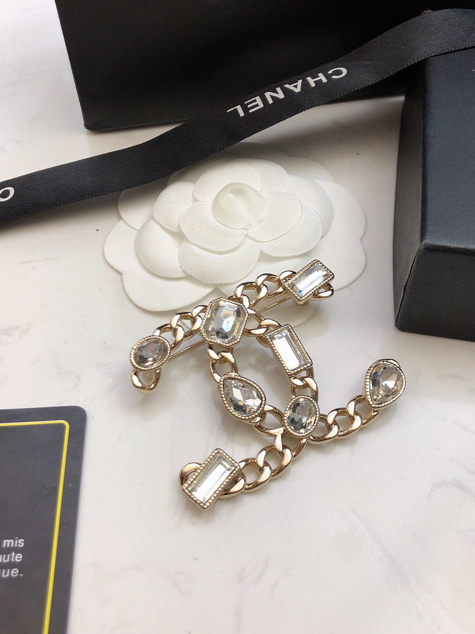 Chanel Crystals Strass Brooch