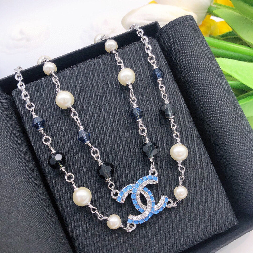 Chanel Blue Resin Necklace