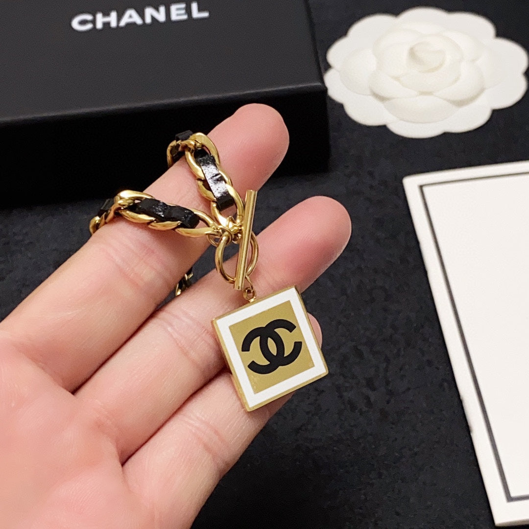 Chanel Leather Choker Necklace