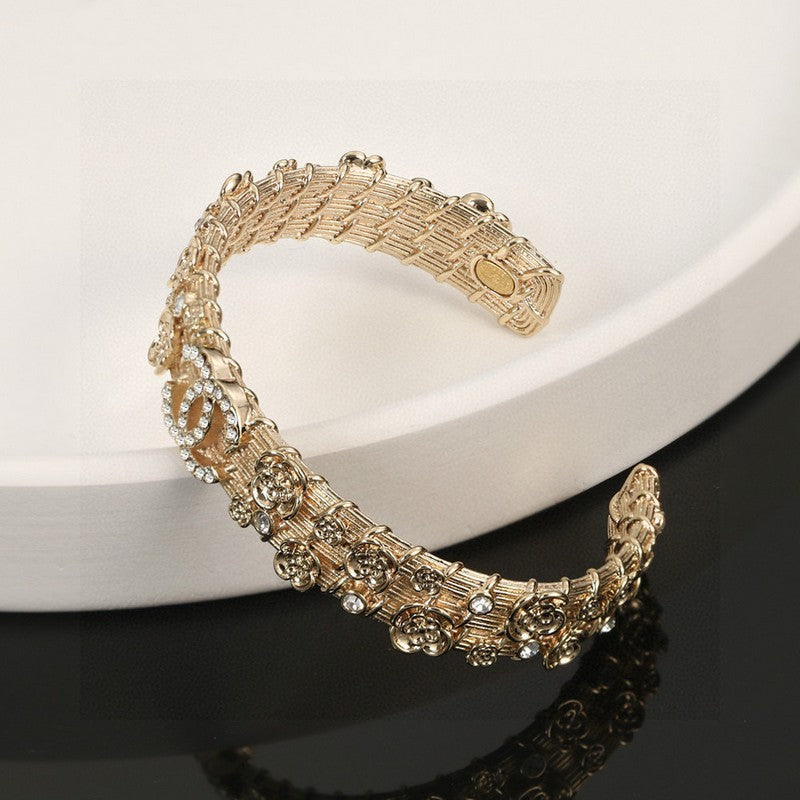 Chanel Flower Diamond Cuff Bracelet