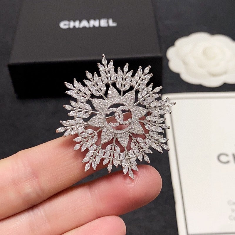 Chanel Flower Crystal Brooch