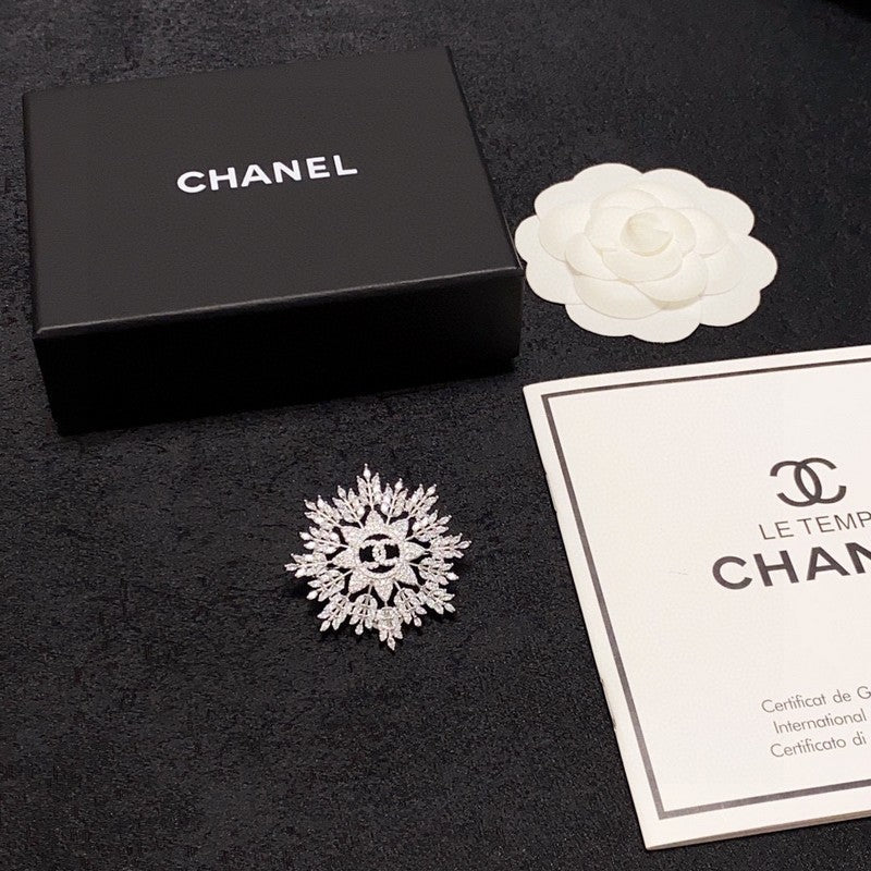 Chanel Flower Crystal Brooch