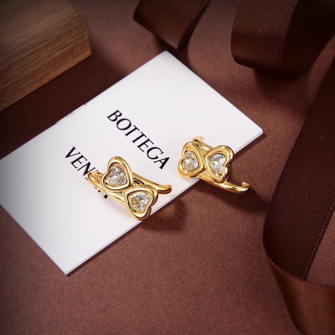 Bvlgari Crystal Earrings - 18K Yellow Gold