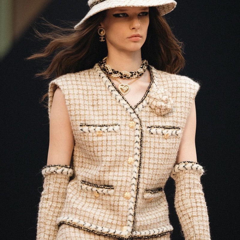 Chanel Pearl Leather Choker Necklace